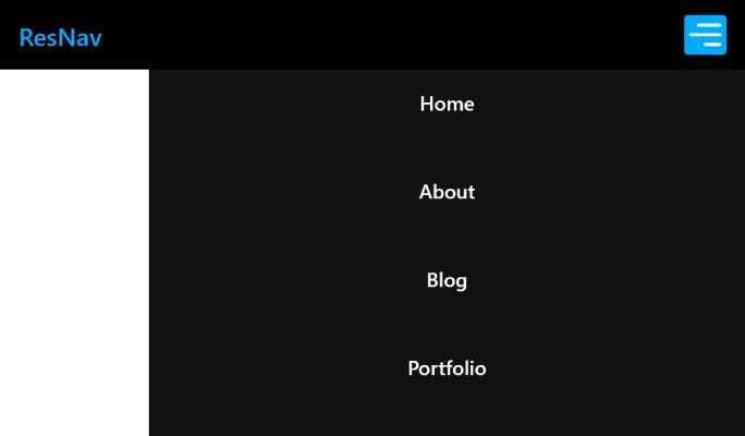 Responsive navigation bar