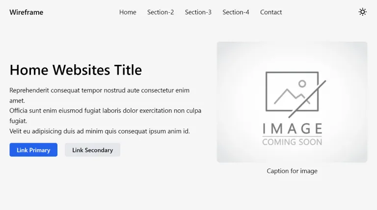 Wireframe template website